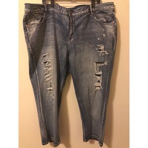 Distressed, Acid Wash Capris